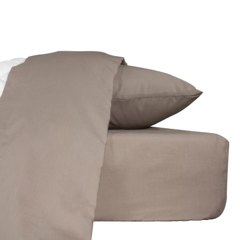 Drap plat confort Taupe Drap plat confort Taupe