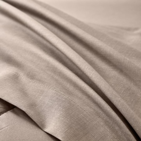 Drap plat lavable polycoton taupe - gamme Confort Easytex