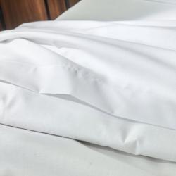 Drap plat lavable polycoton blanc Easytex