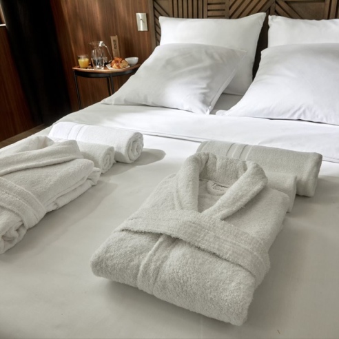 Peignoir lavable confort Easytex 100% coton Accueil client