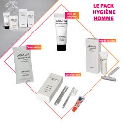 Kit hygiène homme Easytex avec savon, mix gel, set de rasage et set dentaire.
