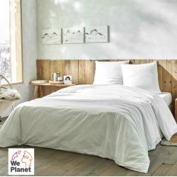 Parure de lit avec drap housse, housse de couette et taie d'oreiller 100% biodégradable. Gamme Nature