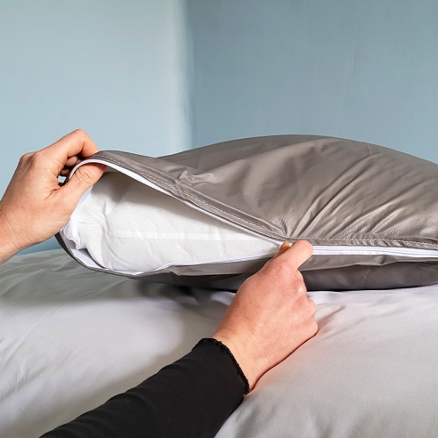 Rénove oreiller imperméable lessivable Gris