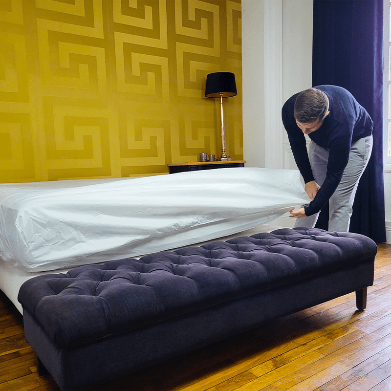 Matelas + alèse 160x200 x 19,5 cm - très ferme - tissu a l'aloe vera