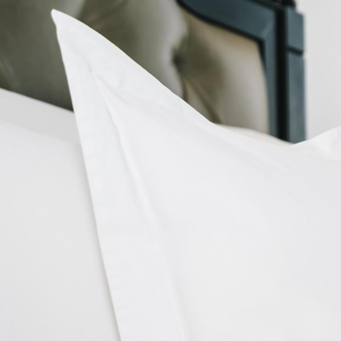 Taie d'oreiller percale de coton Confort plus