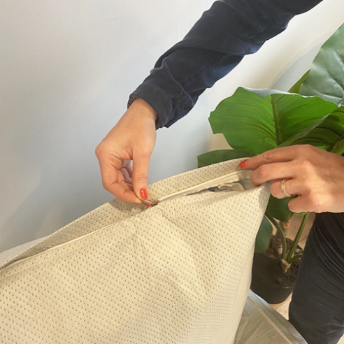 Rénove Oreiller imperméable lessivable Noé gris clair