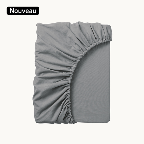 Drap Housse Microfibre Gris ZEN Drap Housse Microfibre Gris ZEN