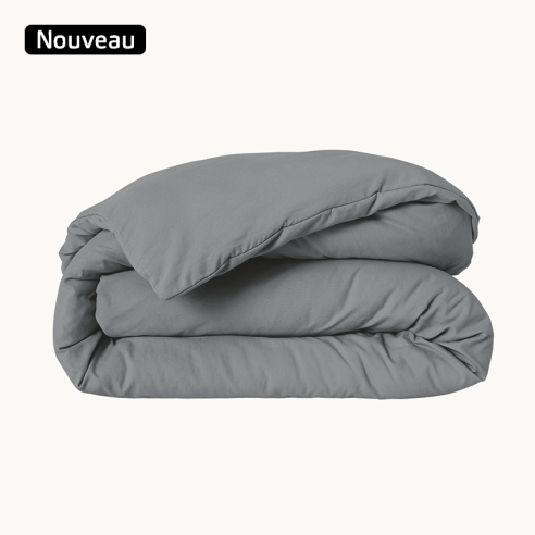 Housse de Couette Microfibre Gris ZEN Housse de Couette Microfibre Gris ZEN