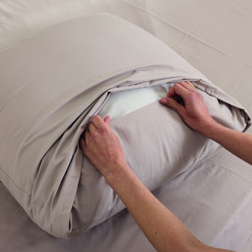 Taie Oreiller Microfibre Beige ZEN Taie Oreiller Microfibre Beige ZEN