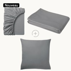 Parure de Lit 1 personne microfibre - Drap Plat...