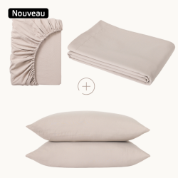 Parure de Lit 2 personnes Microfibre - Drap...