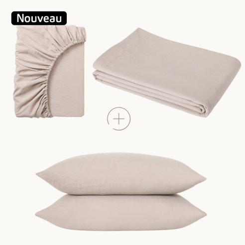 Parure de Lit 2 personnes Microfibre - Drap Plat ZEN Parure de Lit 2 personnes Microfibre - Drap Plat ZEN