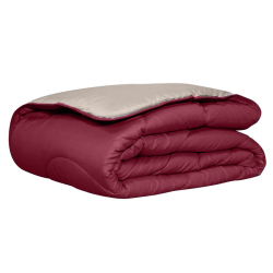 Couette cjaude confort taupe rouge