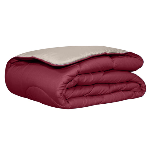 Couette cjaude confort taupe rouge