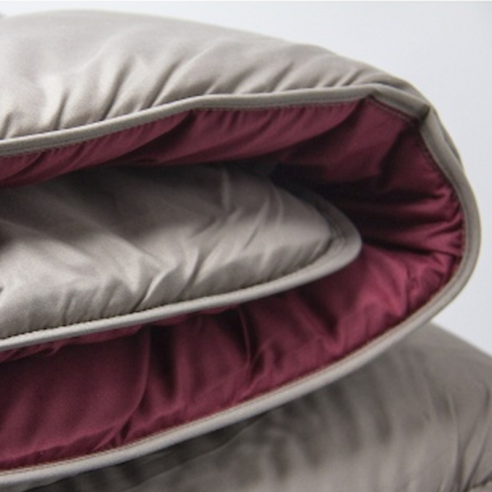 COUETTE CONFORT TAUPE/ROUGE TERRE