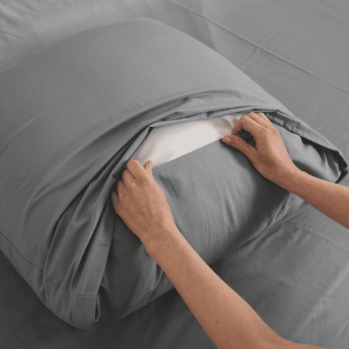 Taie Oreiller Microfibre Gris ZEN Taie Oreiller Microfibre Gris ZEN