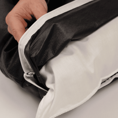 Rénove Oreiller Imperméable Gris zoom matière imperméable intérieur