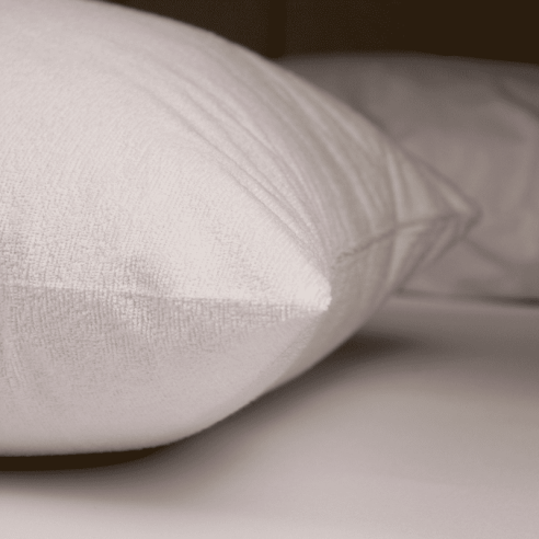 Rénove oreiller imperméable lavable bouclette zoom matiere ambiance