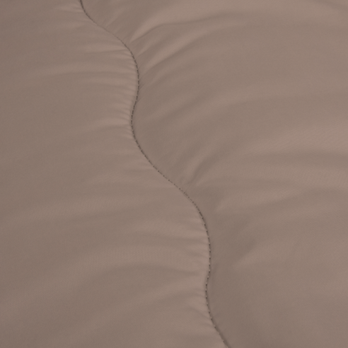 couette chaude taupe détail surpiqûre