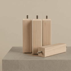 pieds pour sommier bois naturel clair