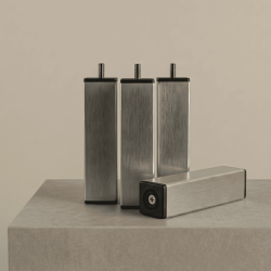 Pieds carrés pour sommier en inox