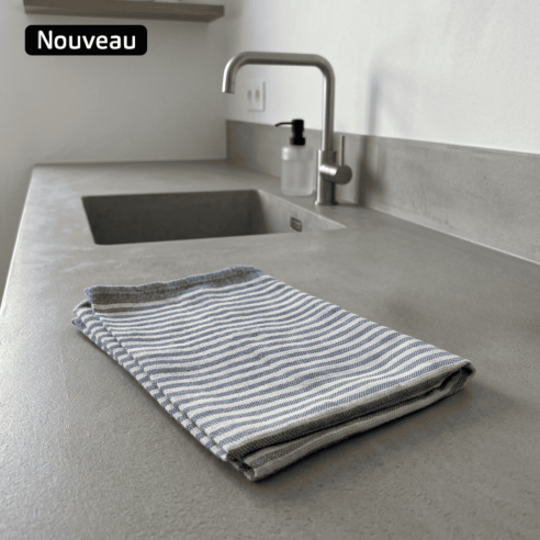 Torchon marinière bleu/blanc 55x75cm Torchon marinière bleu/blanc 55x75cm