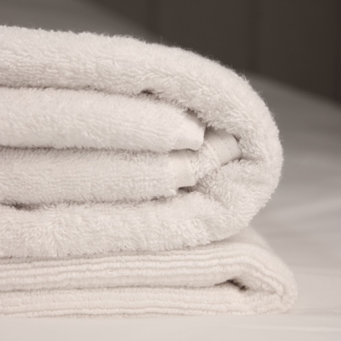 Serviette coton blanc 550g/m² - EDEN