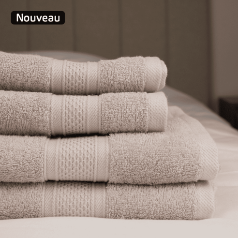 Serviette coton gris 550g/m² - EDEN