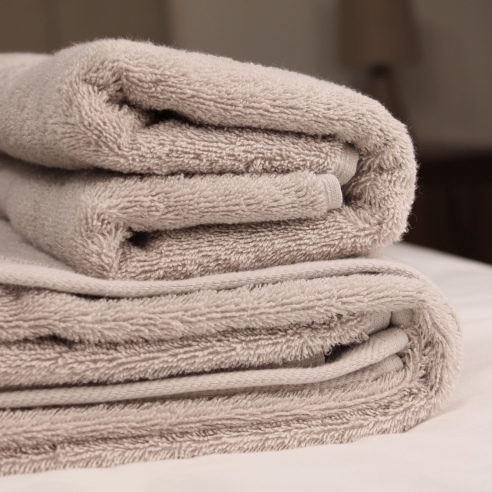 Serviette coton gris 550g/m² - EDEN