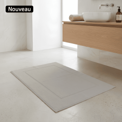 Tapis de bain coton gris 850g/m² - EDEN