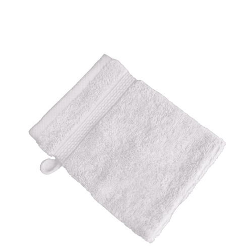 Gant de toilette blanc 100% coton - EDEN