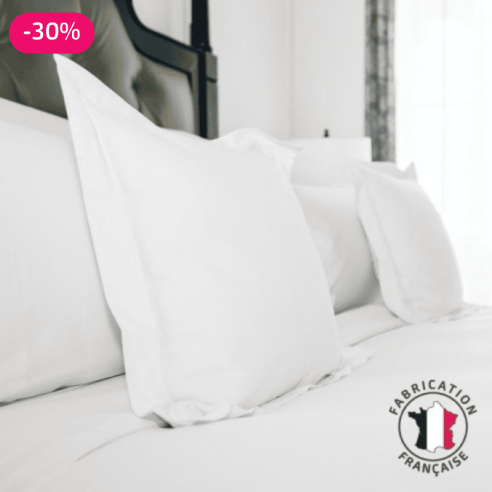 Taie d'oreiller percale de coton Confort plus