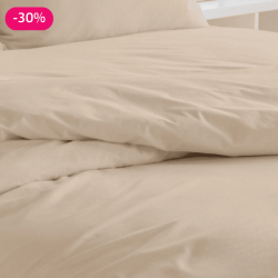 Housse de couette polycoton confort - Sable