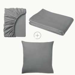 Parure de Lit 1 personne microfibre - Drap Plat...